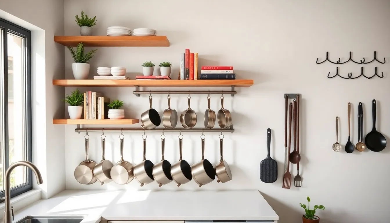 modern kitchen with stylish vertical storage solutions.